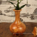 Carved Vase Decorated Vase Natural Handmade Wood Traditional Vase